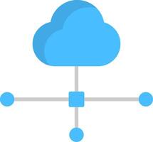 nube connessione piatto icona vettore