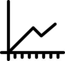 icona del glifo del grafico a linee vettore