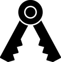 icona del glifo delle pinze vettore