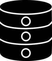 icona del glifo del database vettore