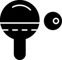 icona del glifo da ping pong vettore