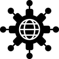 icona del glifo di rete vettore