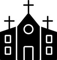 icona del glifo della chiesa vettore