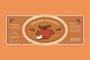 biologico stelo lebel etichetta per design organico, naturale, bio e eco amichevole prodotti vettore