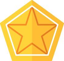 stella pentagono piatto icona vettore