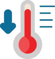 icona piatta del termometro vettore
