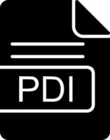 pdi file formato glifo icona vettore