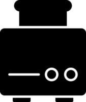 icona del glifo con tostapane vettore