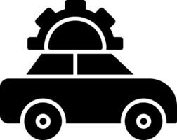 icona del glifo con riparazione auto vettore