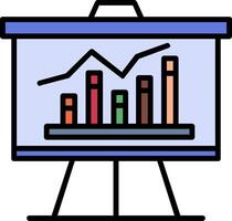 attività commerciale grafico linea pieno icona vettore