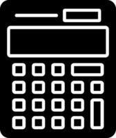 icona del glifo della calcolatrice vettore