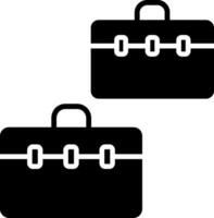 icona del glifo di valigie vettore