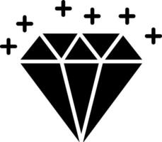 icona del glifo con diamante vettore