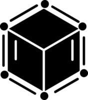 icona del glifo blockchain vettore