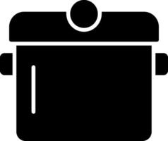 icona del glifo della pentola di cottura vettore