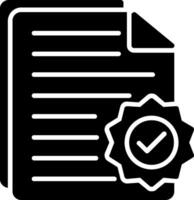 icona del glifo del documento vettore