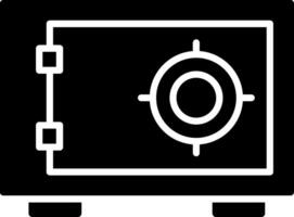 icona del glifo con cassaforte vettore