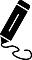 icona del glifo con matita vettore