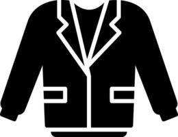 icona del glifo del cappotto vettore