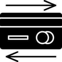 icona del glifo del metodo di pagamento vettore
