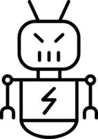 botnet linea pieno icona vettore