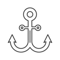 icona lineare di ancoraggio. illustrazione di linea sottile. simbolo di contorno. disegno vettoriale isolato contorno