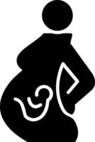 gravidanza glifo icona vettore
