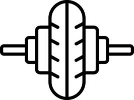 CrossFit linea icona vettore