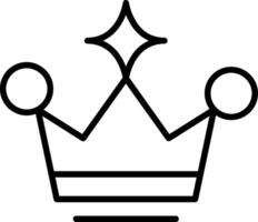 icona della linea della corona vettore