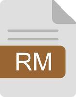 rm file formato piatto icona vettore
