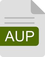 aup file formato piatto icona vettore