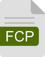 fcp file formato piatto icona vettore