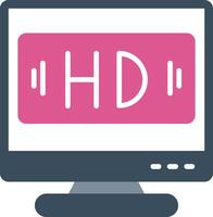 HD piatto icona vettore