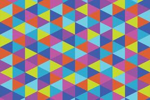moderno senza soluzione di continuità colorato geometria triangolo modello, colore astratto geometrico sfondo, cuscino multicolore Stampa vettore
