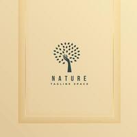 naturale albero logo icona nel erbaceo vita concetto vettore