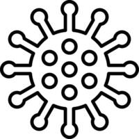 icona della linea del virus vettore