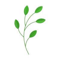 albero ramo con le foglie verde ecologia ambiente botanico fiorire 3d icona realistico vettore