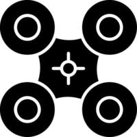 icona del glifo con drone vettore
