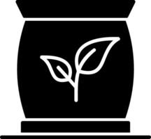 icona del glifo fertilizzante vettore
