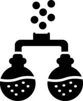 icona del glifo con boccette vettore