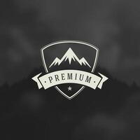 montagna design elemento nel Vintage ▾ stile per logotipo vettore