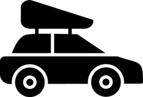 icona del glifo dell'auto di famiglia vettore