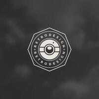 fotografo logo modello. design elemento Vintage ▾ stile per logotipo vettore