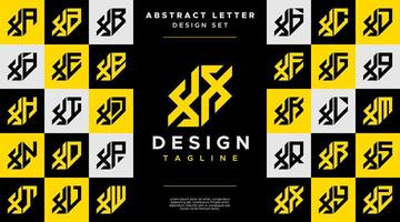 semplice attività commerciale astratto lettera X xx logo design impostato vettore