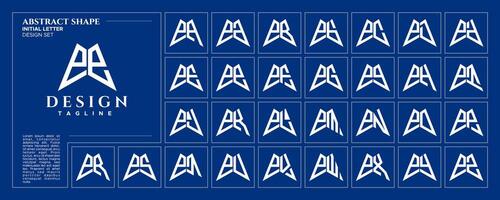 moderno astratto minuscolo iniziale lettera e eee logo design impostato vettore