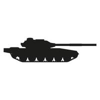 serbatoio icona. blindato veicoli illustrazione cartello. guerra simbolo. arma logo. vettore