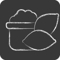 icona patate dolci. relazionato per salutare cibo simbolo. gesso stile. semplice design illustrazione vettore
