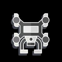 icona drone. relazionato per fuco simbolo. lucido stile. semplice design illustrazione vettore
