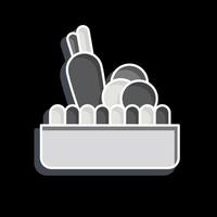 icona insalata. relazionato per salutare cibo simbolo. lucido stile. semplice design illustrazione vettore