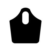 plastica Borsa silhouette icona. vettore